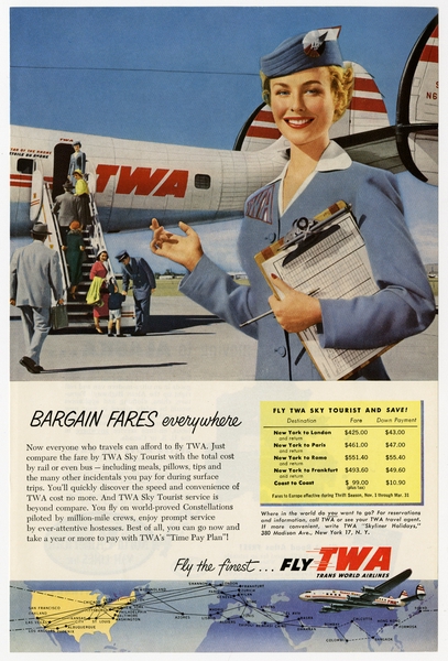 Image: advertisement: TWA (Trans World Airlines)