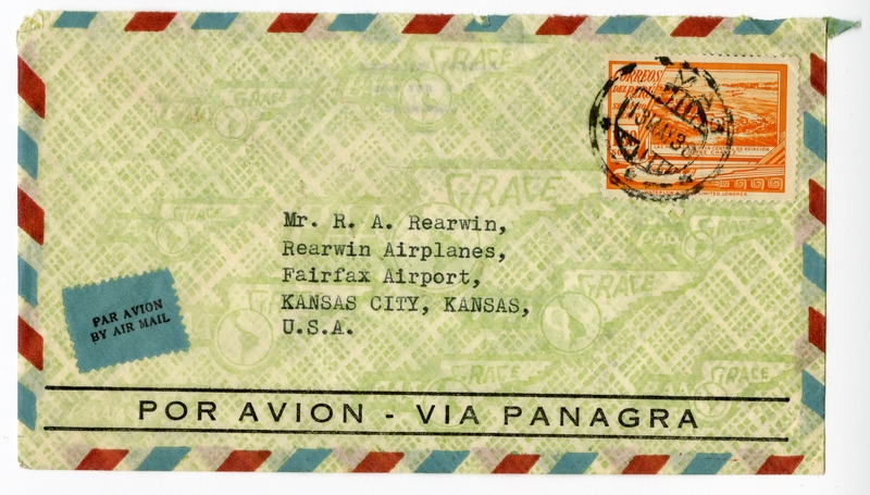 Image: airmail flight cover: Panagra (Pan American-Grace Airways)