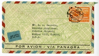 Image: airmail flight cover: Panagra (Pan American-Grace Airways)