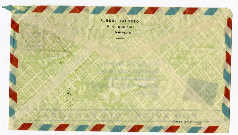 Image: airmail flight cover: Panagra (Pan American-Grace Airways)