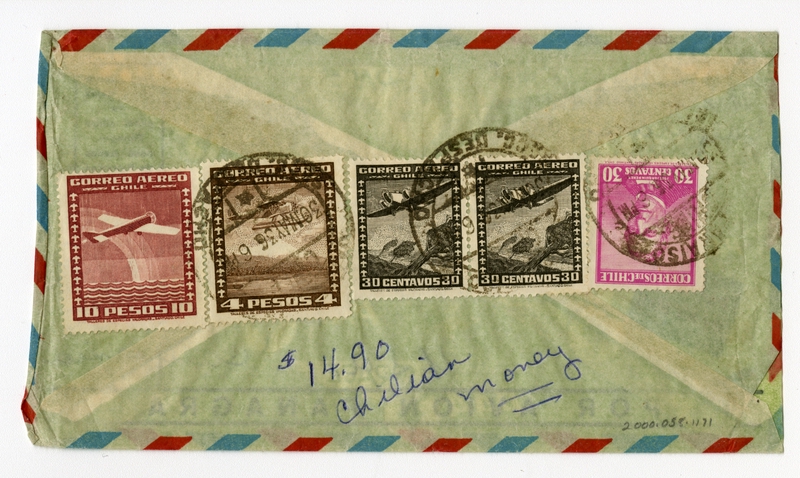 Image: airmail flight cover: Panagra (Pan American-Grace Airways)