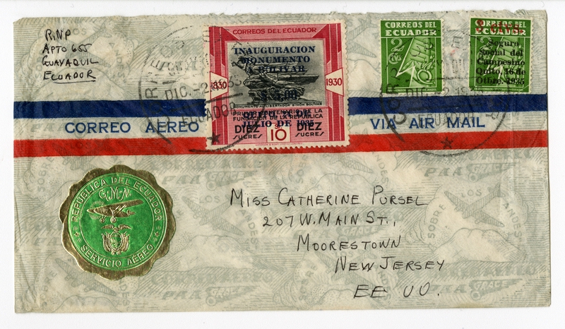 Image: airmail flight cover: Pan American Airways