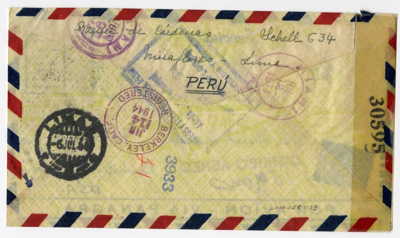 Image: airmail flight cover: Panagra (Pan American-Grace Airways)