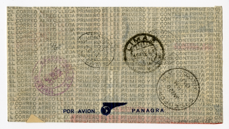 Image: airmail flight cover: Panagra (Pan American-Grace Airways)