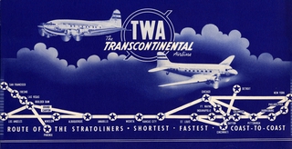 Image: brochure: Transcontinental & Western Air (TWA), San Francisco - New York 

