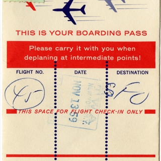Image #1: boarding pass: TWA (Trans World Airlines)