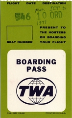 Image: boarding pass: TWA (Trans World Airlines)