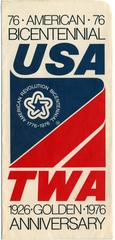 Image: ticket jacket: TWA (Trans World Airlines)
