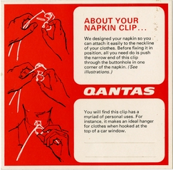 Image: napkin clip: Qantas Airways