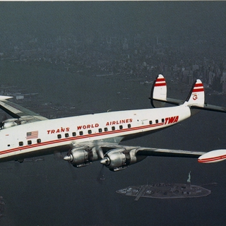 Image #1: postcard: TWA (Trans World Airlines), Lockheed L-1049G Super G Constellation
