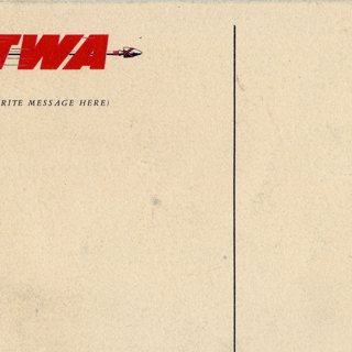 Image #3: postcard/passenger flight record: TWA (Trans World Airlines), Lockheed L-049 Constellation