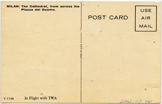 Image: postcard: TWA (Trans World Airlines)