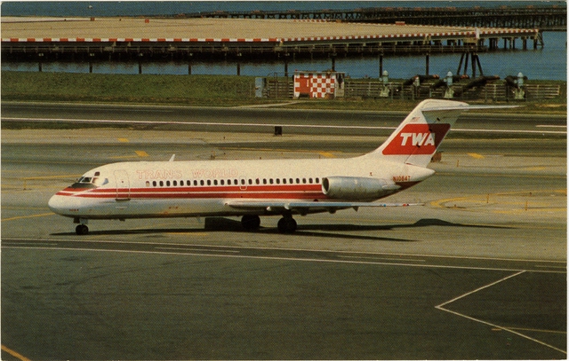 Postcard: TWA (Trans World Airlines), Douglas DC-9-15