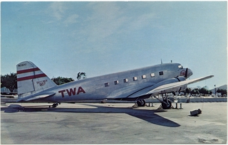 Image: postcard: TWA (Trans World Airlines), Douglas DC-2