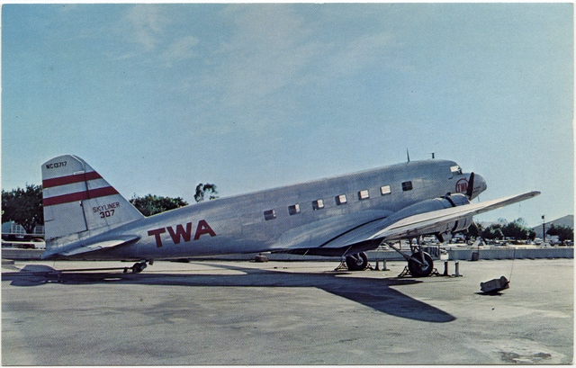 Postcard: TWA (Transcontinental & Western Air), Douglas DC-2
