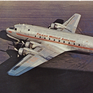 Image #1: postcard: TWA (Trans World Airlines), Douglas DC-4