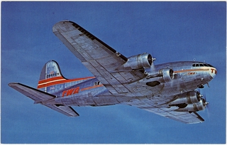 Image: postcard: TWA (Trans World Airlines), Boeing 307 Stratoliner