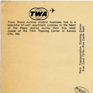 Image #2: postcard: TWA (Trans World Airlines)