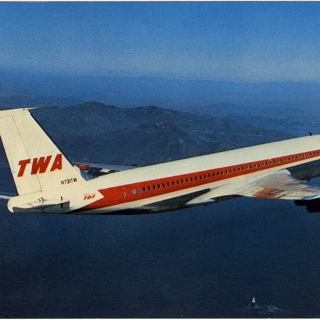 Image #1: postcard: TWA (Trans World Airlines), Boeing 707