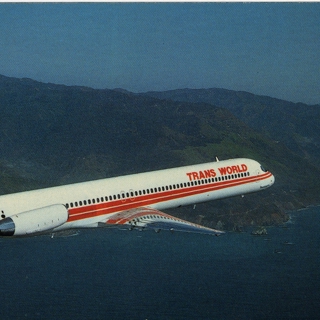 Image #1: postcard: TWA (Trans World Airlines), Douglas DC-9 Super 80