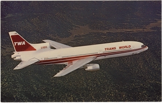 Image: postcard: TWA (Trans World Airlines), Lockheed L-1011 TriStar