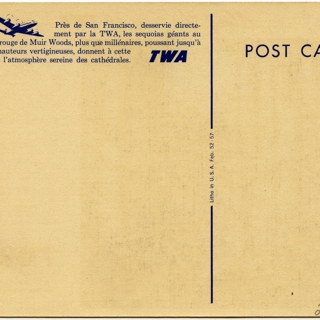 Image #2: postcard: TWA (Trans World Airlines), Lockheed L-049 Constellation