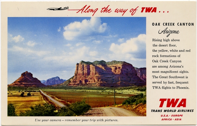 Postcard: TWA (Trans World Airlines)
