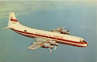 Image: postcard: Qantas Airways, Lockheed L 188C Electra