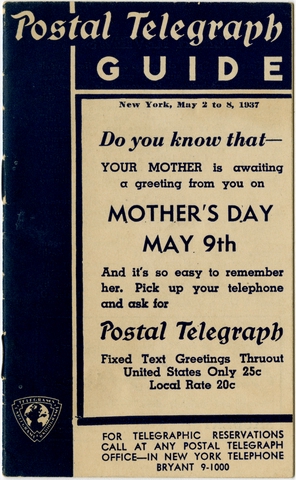 Postal telegraph guide: Transcontinental & Western Air (TWA)