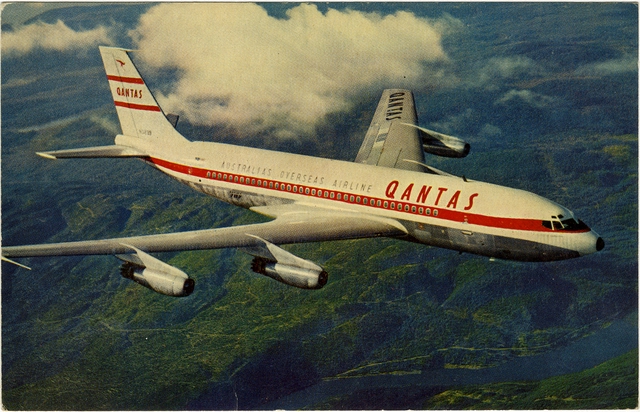 Postcard: Qantas Empire Airways, Boeing 707