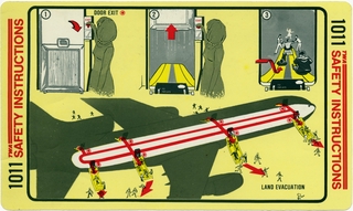 Image: safety information card: TWA (Trans World Airlines), Lockheed L-1011 TriStar