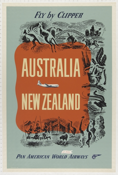 Image: poster: Pan American World Airways, Australia and New Zealand
