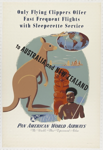 Image: poster: Pan American World Airways, Australia and New Zealand