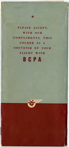Image: flight information packet: British Commonwealth Pacific Airlines (BCPA)