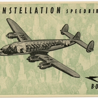 Image #3: flight information packet: BOAC (British Overseas Airways Corporation), Qantas Empire Airways, South African Airways, Tasman Empire Airways Limited, Boeing 377 Stratocruiser, Lockheed L-649 Constellation