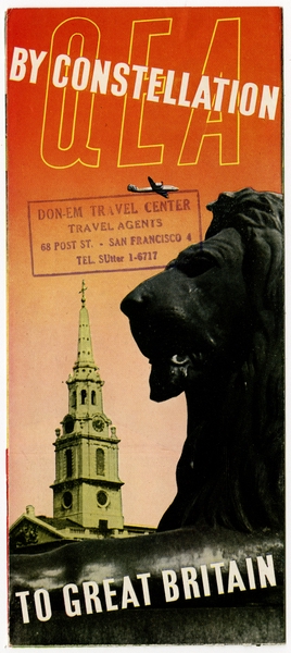 Image: brochure: BOAC (British Overseas Airways Corporation), Qantas Empire Airways, Lockheed L-049 Constellation