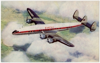 Image: postcard: Qantas Empire Airways, Super Constellation