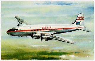 Image: postcard: Qantas Empire Airways, Douglas DC-4