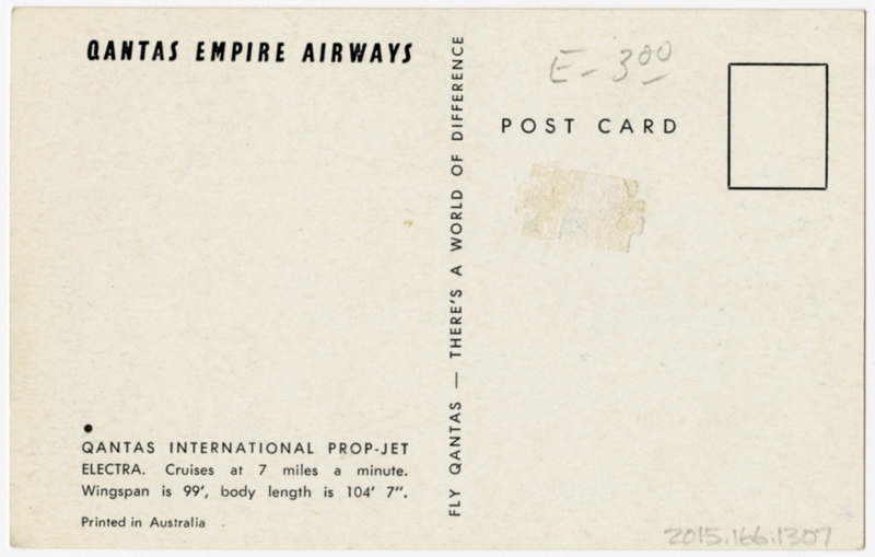 Image: postcard: Qantas Empire Airways, Lockheed Electra