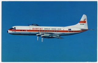 Image: postcard: Qantas Airways, Lockheed L-188 Electra