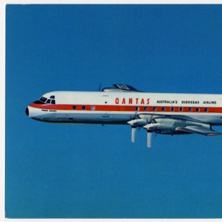 Objects | postcard: Qantas Empire Airways, Lockheed L-188 Electra | SFO ...