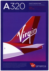 Image: safety information card: Virgin America, Airbus A320