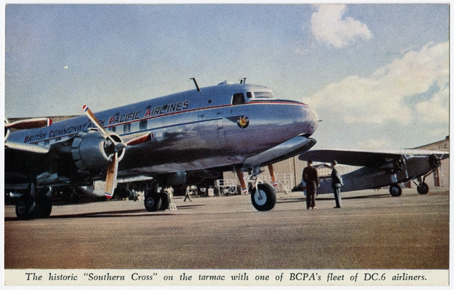 Postcard: British Commonwealth Pacific Airlines (BCPA), Douglas DC-6