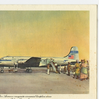 Image #1: menu: Pan American World Airways, Historic First Flights series, Douglas DC-4