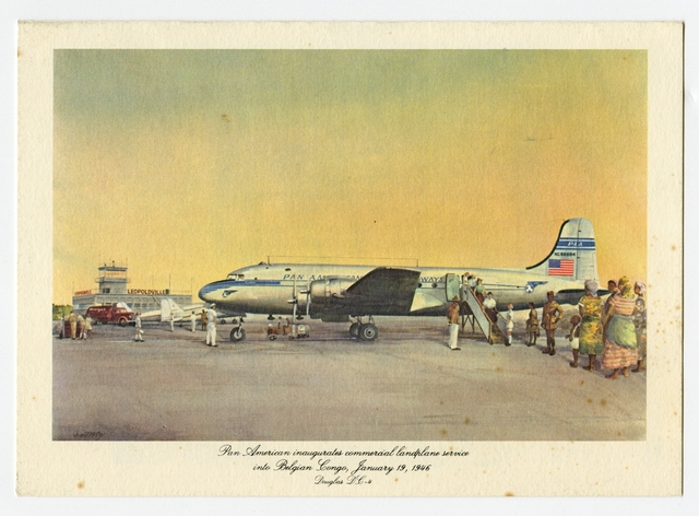 Menu: Pan American World Airways, Historic First Flights series, Douglas DC-4