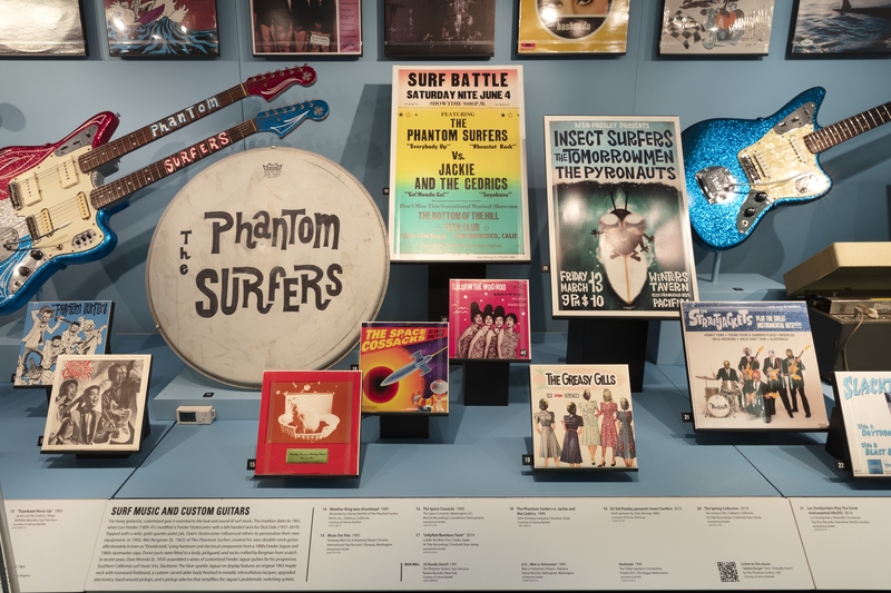 Image: Installation view of "Surf’s Up! Instrumental Rock n’ Roll"