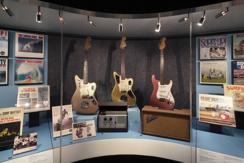 Image: Installation view of "Surf’s Up! Instrumental Rock n’ Roll"