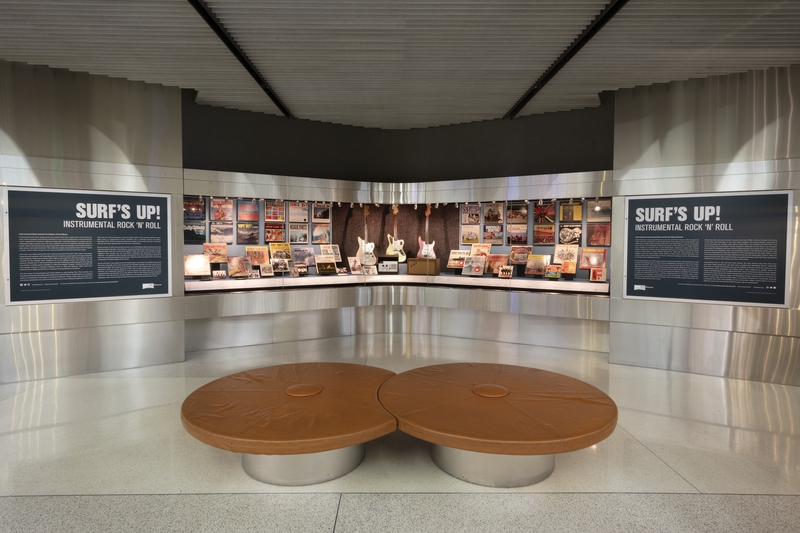 Image: Installation view of "Surf’s Up! Instrumental Rock n’ Roll"