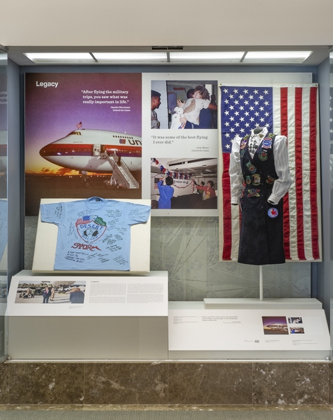 Image: Installation view of "Flying the Freedom Birds: Airlines and the Vietnam War"