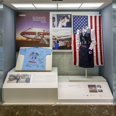 Image: Installation view of "Flying the Freedom Birds: Airlines and the Vietnam War"